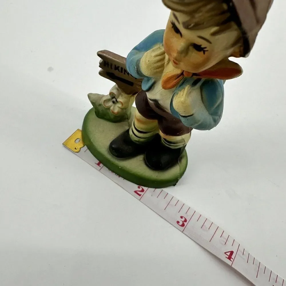 Vintage Kurt‎ S Adler Plastic Hummel Like Christmas Ornament German Boy Hiking